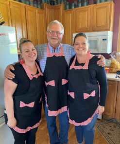 Hyzrz Women's Apron with Pockets, Black and Red Multicolor 33 81SBemHONTL