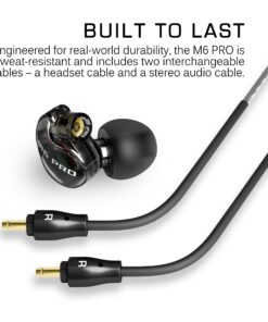 MEE audio Universal-Fit Noise-Isolating Musician's in-Ear Monitors with Detachable Cables (Smoke) (Model: M6PRO 1st Generation) (Discontinued) Black (Smoke) 16 81SBz8i4djL