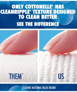 Cottonelle CleanCare Family Roll + Toilet Paper, Bath Tissue, 18 Toilet Paper Rolls 19 81SEeY8xp L