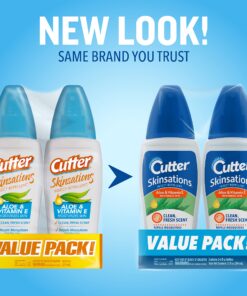 Cutter Skinsations Insect Repellent, Repels Mosquitos, Ticks, Gnats, Fleas, 7% DEET, 2 pack, 6 fl Ounce (Pump Spray) 6 Fl Oz (Pack of 2) 13 81SFtORHshL