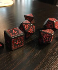Elvish Dice Set, Black/Red 15 81SGzILAQdL