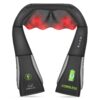Snailax Cordless Massager - Shiatsu Neck and Shoulder Massager with Heat, Portable, Lumbar, Foot Electric Massage Pillow Black