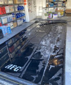 AutoFloorGuard AFG7918 MidSize Heavy Duty Garage Floor Mat for Under Car for Rain, Ice, and Mud with Stay-Put Corner and Telescoping Squeegee Mid-Size 33 81SH90R9rkL