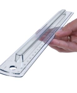 Westcott 00402 Smoke Gray Plastic Ruler with Finger Grip, 12 Inch Single 14 81SHaoq5TL