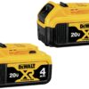 DEWALT 20V MAX* XR Battery, 4.0-Ah, 2-Pack (DCB204-2) , Black 3 81SIuKegY L