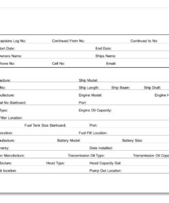 BookFactory Captain's Log Book/Boat Log Book/Ship's Log Book/Nautical Log Book - 100 Pages, Full Color Cover with Translux Protection, 11" x 8 1/2", Wire-O Binding (LOG-100-CPT-011) 6 81SKT EifXL