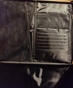 EXLIFBAG File Organizer, Fireproof File Box with Lids, Important Document Organizer Box with Lock, Portable File Folder Organizer with Handle Black 1 Layer 75 81SKUJ7lCKL