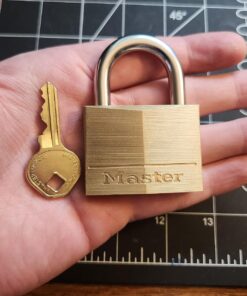 Master Lock 150D Brass Padlock, Silver 23 81SMStNjVhL