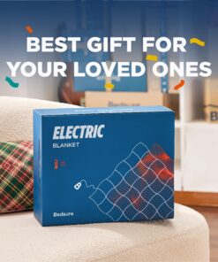 Bedsure Heated Blanket Electric Throw - Soft Flannel Electric Blanket, Heating Blanket with 4 Time Settings, 6 Heat Settings, and 3 hrs Timer Auto Shut Off (50x60 inches, Navy) 01 - Navy 11 81SO sNe5LL