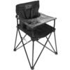 ciao! baby Portable High Chair for Babies and Toddlers, Compact Folding Travel High Chair with Carry Bag for Outdoor Camping, Picnics, Beach Days, and More (Black) Black 18 81SOT8YWW2L