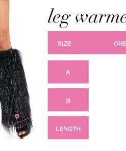 Leg Avenue Women's Furry Festival Leg Warmers Black/Silver 16 81SOsgpNbtL 1