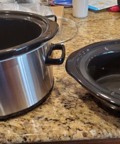 Crock-Pot Choose-a-Crock 6 Quart and Split 2.5 Quart Double Slow Cooker and Food Warmer, Programmable Slow Cooker with Timer, Stainless Steel 33 81SPQ4F0HYL