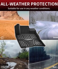 LASFIT Floor Mats Fit for Honda Civic 2016-2021 1st & 2nd Row Set, All Weather TPE Car Liners Black 26 81SQk4rbGsL