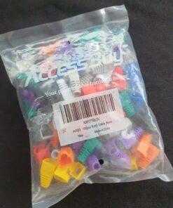 Accessbuy 100 Pack RJ45 CAT6 CAT6E CAT5 CAT5E Ethernet Network Cable Strain Relief Boots Cable Connector Plug Cover Mixed Color for Laptop 30 81SQtwU5hPL