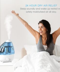 Alternative view of Pure Enrichment® MistAire™ XL Ultrasonic Cool Mist Humidifier - All Day Operation for Large Rooms, 1 Gallon Tank, Variable Mist Control, Automatic Shut-Off, Whisper Quiet, and Optional Night Light MistAire XL (Extra Large)