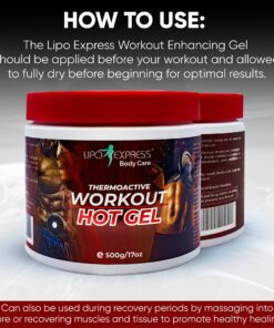 Workout Enhancing Fat Burning Hot Gel by LipoExpress 17 Oz - Best Hot-Gel Cream. Perfect for Workouts and Slimming. Thermoactive Hot Gel - Also Great for Muscle Relaxation and Massage 11 81SRGfteIxL