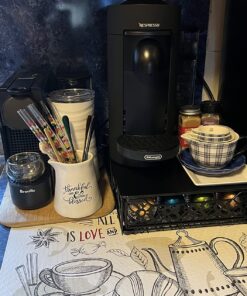 RECAPS Coffee Pod Holder Pod Drawer Storage Pods Holder Coffee Capsules Kitchen Organizer Compatible with Vertuoline Vertuo Stores 40 Capsules Black Color Cast Iron 55 81SRtIdmkPL