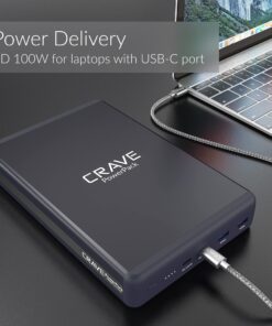 Alternative view of Crave PD Power Bank 50000mAh, PowerPack Portable Battery Pack Charger [Power Delivery PD 3.0 USB-C 100W + Quick Charge QC 3.0 Dual Ports] for MacBook, iPhone, Samsung, and More PowerPack PD