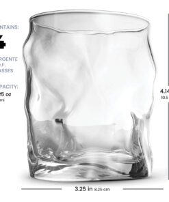 Bormioli Rocco Set Of 4 Sorgente DOF Whiskey Glass 14¼-Ounce Crystal-clear Cocktail Glasses Barware, For Bourbon, Scotch, Water, Juice, Drinking Glasses Set, Made In Italy. 18 81SSnLoO46L