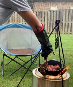 Solo Stove Ranger with Stand Portable Outdoor Fire Pit Stainless Steel Firepot for Wood Burning and Low Smoke Great Fire Pits for Outside | 15x12.5 Inch Outside Fire Pit w/o Removable Ash Pan & Base Plate 29 81SSu216dgL