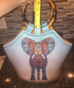 Artovida Artists Collective Lunch Purse | 11 x 15 x 6 Inches Large Reusable Insulated Lunch Tote with Inside Pocket - Design by Monika Strigel (Germany) Elephant - Bamboo Monika Strigel (Germany) - Boho Summer Elephant 40 81SWyj3HdjL