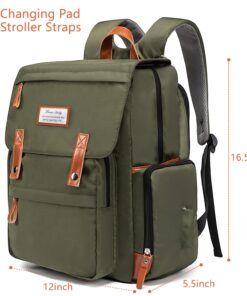 Diaper Bag Backpack Frank Mully Large Multifunction Travel Baby Bag for Mom Dad Army Green 11 81SWzx6vQL