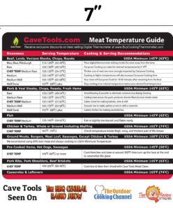 Alternative view of Cave Tools Meat Temperature Food Magnet Sheet for Internal Temperatures Cooking Strategies and Caryover Cook Times - Pitmaster BBQ Accessories for Smokers, Refrigerators and Grills - Small