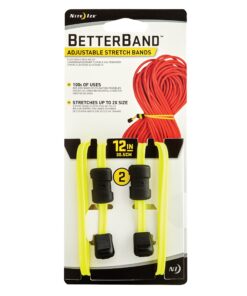 Nite Ize BetterBand, Adjustable Stretch Band with Cord Lock, 12-Inch, Neon Yellow 12", 2 Pack 9 81SXUFYg9LL