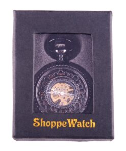 ShoppeWatch Skeleton Mechanical Pocket Watch Wind Up with Chain Mens Steampunk Pocketwatch Reloj de Bolsillo PW33 11 81SXXL3408L