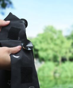 Amazon Basics Portable Travel Window Blackout Curtain Shades with Suction Cups-Black, 1-Pack, 78 by 50 inches - 1 Pack, Moon and Stars 26 81SYB 2KOVL