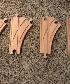 Wooden Train Track 52 Piece Set - 18 Feet Of Track Expansion And 5 Distinct Pieces - 100% Compatible with All Major Brands Including Thomas Wooden Railway System - by Right Track Toys, T 47 81SYVr58gpL