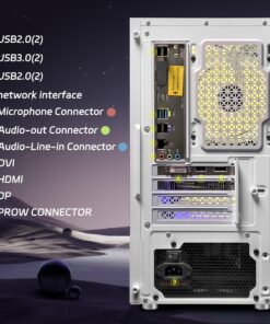 STGAubron Gaming Desktop PC,Intel Core i7-6700 up to 4.0G,32G DDR4,2T SSD,Radeon RX 580 16G GDDR5,600M WiFi,BT 5.0,RGB Fan x 3,RGB Keyboard&Mouse,RGB Mouse Pad,RGB BT Sound Bar,W10H64 11 81SZ1SfjaLL