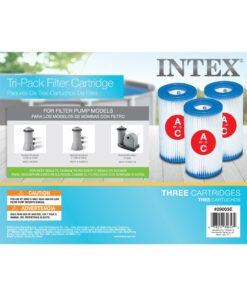 Alternative view of INTEX 29003E Type A Pool Filter Cartridge: For INTEX Filter Pumps – Easy-To-Clean – Dacron Paper – Efficient Filtration – Three Pack