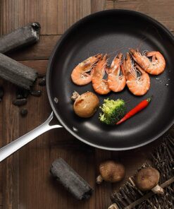 cooper pan Diamond-Infused Nonstick Induction Cookware Set, Scratch-Resistant Pots and Pans Set with Glass Lids, Dishwasher Safe Oven Safe 10-Piece, Black 14 81Sb XPteGL