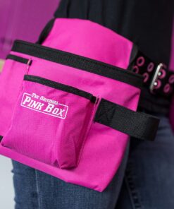 The Orignal Pink Box 2-Pouch 10-Pocket Canvas Tool Belt with Hammer Loop, and Adjustable Waist, Pink 29 81Sblqae40L