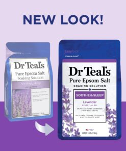 Dr Teal's Epsom Salt Soaking Solution, Soothe & Sleep, Lavender, 3lbs (Packaging May Vary) 3 Pound (Pack of 1) White 19 81Sc7fNsHYL