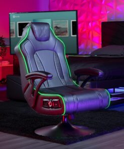 Alternative view of X Rocker Pedestal Gaming Chair, Use with All Major Gaming Consoles, Mobile, TV, PC, Smart Devices, with Armrest, Bluetooth Audio, Headrest Mounted Speakers, Subwoofer, Foldable CXR3