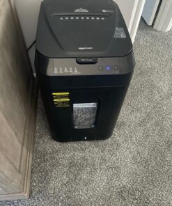 Amazon Basics 150 Sheet Autofeed Micro Cut Paper Shredder, Black 49 81Sf 2KuMxL