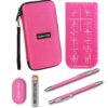 Guerrilla Hard Travel Case for TI-83 Plus, TI-84 Plus, TI-84 Plus Color Edition, TI-89 Titanium, TI-Nspire CX&CX CAS, HP50G Graphing Calculators + Guerrilla's Essential Calculator Accessory Kit, Pink