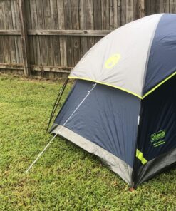 Coleman Sundome Camping Tent, 2/3/4/6 Person Dome Tent with Snag-Free Poles for Easy Setup in Under 10 Mins, Included Rainfly Blocks Wind & Rain, Tent for Camping, Festivals, Backyard, Sleepovers Navy Blue 2 Person 79 81SfDkwULDL