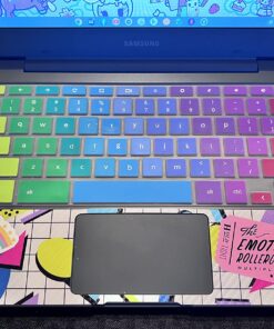 Keyboard Cover for Samsung Galaxy Chromebook Go 14" /Chromebook 4 3 2 XE310XBA XE500C13 XE501C13 XE500C12 11.6"/ Chromebook 4 15.6" XE350XBA /Chromebook Plus V2 XE520QAB XE521QAB 12.2 -Rainbow Rainbow 32 81Sg sfXSL