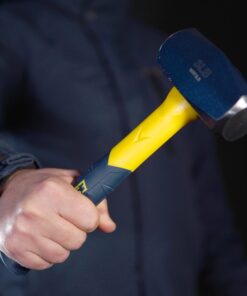ESTWING Sure Strike Drilling/Crack Hammer - 3-Pound Sledge with Fiberglass Handle & No-Slip Cushion Grip - MRF3LB,Blue/Yellow 3 lbs (Pounds) 19 81SgAzkxIBL