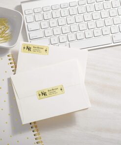 Avery Printable Return Address Labels, 0.75" x 2.25", Gold Foil, 300 Blank Mailing Labels (08987) 1 13 81SgNoKthDL