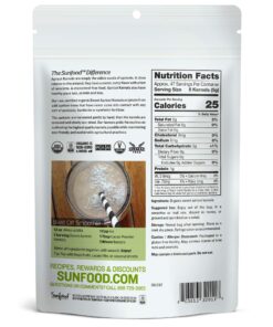 Alternative view of Sunfood Superfoods Apricot Kernels- Raw, Organic, Non-GMO. Ultra-Clean: No Additives, Fillers, Preservatives. Harvested by Hand. Naturally Sun Dried. Sustainable Farming Practices. 8 oz