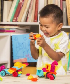 Alternative view of Battat- Bristle Blocks- STEM Interlocking Building Blocks- 80 pc Playset- Reusable Storage Bucket- Developmental Toys for Toddlers & Kids- Big Value Case- 2 Years +