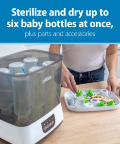 Dr. Brown's All-in-One Sterilizer and Dryer for Baby Bottles, Parts & Other Newborn Essentials Sterilizer & Dryer 1 Count (Pack of 1) 36 81ShNujRnDL 1