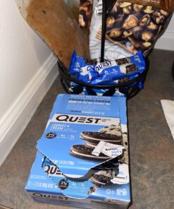 Quest Nutrition Cookies & Cream Protein Bars, High Protein, Low Carb, Gluten Free, Keto Friendly, 12 Count Cookies And Cream 32 81SiZ2MnNBL