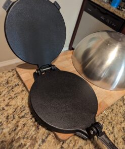 Victoria Cast Iron Tortilla Press, Tortilla and Roti Maker, Made in Colombia, 8 Inches 8" 51 81SjOkCSPHL