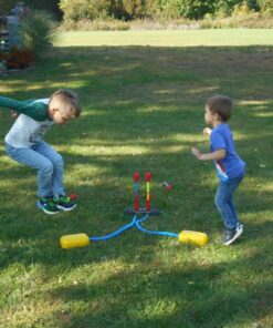 Stomp Rocket Original Dueling Rocket Launcher for Kids, 4 Rockets - Fun Backyard & Outdoor Kids Toys Gifts for Boys & Girls - Toy Foam Blaster Set Soars 200ft - Multi-Player Launcher Stand Dueling Launcher + 4 Rockets 26 81SjmizokgL