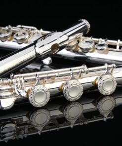 Glory HAND-ENGRAVED SILVER PLATED HIGH GRADE FLUTE 17 Hole OPEN/CLOSED C Flute With Case, Tuning Rod and Cloth and Gloves,HIGH GRADE HAND ENGRAVED 17 Open Hole Flower 23 81SkcbSBh7L